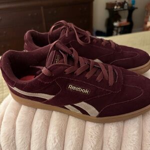 Reebok Maroon and White Sneakers